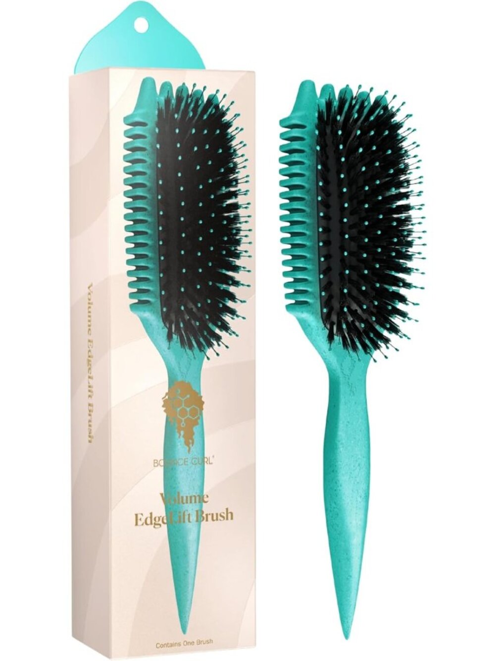 5-in-1 Curling Brush for Defined Curls, Volume & Styling Tool - Teal